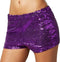 dressforfun - Pailletten-short XL - Sexy hotpants met elastische tailleband - lila