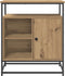 vidaXL - Sideboard - Artisan - Eiken - 69x35x80 - cm - Gemaakt - van - Engineered - Wood - en - Staal