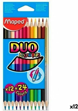 Kleurpotloden Maped Duo Color' Peps Multicolour 12 Onderdelen Dubbelzijdig (12 Stuks)