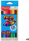 Kleurpotloden Maped Duo Color' Peps Multicolour 12 Onderdelen Dubbelzijdig (12 Stuks)