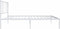 vidaXL - Bedframe - met - hoofdbord - metaal - wit - 107x203 - cm