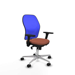 Piqueras y Crespo 3D086N0 - Bureaustoel - Verstelbare hoogte met armleuning - Blauw Bruin