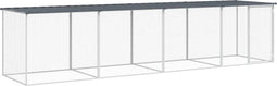 vidaXL - Kippenhok - met - dak - 403x98x90 - cm - gegalvaniseerd - staal - antraciet