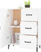 vidaXL - Dressoir - 69,5x34x90 - cm - bewerkt - hout - wit