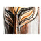 Wanddecoratie DKD Home Decor Beige Hout Donkerbruin Masker Tribal (15 x 6 x 100 cm) (4 Stuks)