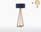 GOOD&MOJO Vloerlamp Everest - Blauw/Bamboe - Ø60cm - Scandinavisch,Bohemian - Staande lampen voor Woonkamer - Slaapkamer