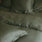 Coco & Cici - Bamboe Hoeslaken 90 x 200 cm - 1 Persoons Beddengoed - Olijfgroen - Elastiek Rondom - 100% Eco Bamboe