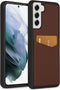 Accezz Samsung Galaxy S21 - Back Cover - Premium Leather Card Slot - Bruin