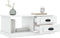 vidaXL - Salontafel - 90x50x35 - cm - bewerkt - hout - wit
