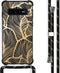 iMoshion Hoesje Geschikt voor Samsung Galaxy S10 Hoesje Met Koord - iMoshion Design Hoesje met Koord - Goud / Zwart / Golden Leaves