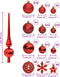 vidaXL - 111-delige - Kerstballenset - polystyreen - rood