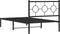 vidaXL - Bedframe - met - hoofdbord - metaal - zwart - 100x200 - cm