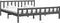 vidaXL - Bedframe - massief - hout - grijs - 160x200 - cm