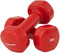 Tunturi Dumbbell set - 2 x 3 kg - Vinyl - Rood (2 stuks)