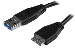 Startech.com USB 3.0 Micro-kabel - Dunne flexibele kabel 15 cm - Zwart