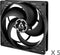 Arctic P14 PWM PST - PC-ventilator - 140 mm - 1700 rpm - Zwart