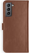 Selencia Samsung Galaxy S21 - Bookcase Echt Leer - 3 Pasjeshouder - Lichtbruin