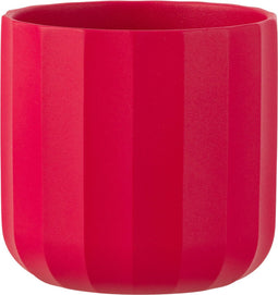 J-Line bloempot Summer - keramiek - roze - medium - 2 stuks - Ø 15 cm