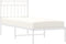 vidaXL - Bedframe - met - hoofdbord - metaal - wit - 80x200 - cm