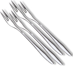 Merkloos Slakkenvork Set 140 mm - Glanzend RVS - 4 Stuks - Voor de Escargot Liefhebber
