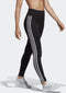 adidas Design 2 Move 3-Stripes - Dames Legging - Hoge taille Climalite - Zwart/Wit