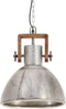 vidaXL Hanglamp industrieel rond 25 W E27 30 cm zilverkleurig