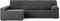 Hoes voor chaise longue met lange armleuning links Eysa JAZ Donker grijs 180 x 120 x 360 cm