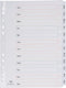 Pergamy tabbladen met indexblad, ft A4, 11-gaatsperforatie, janvier-décembre