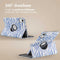 imoshion Tablet Hoes - Geschikt voor Xiaomi Redmi Pad SE - 360° Draaibare Design Bookcase 2.0 - White Blue Stripes