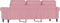 vidaXL - Driezitsbank - 180 - cm - fluweel - roze