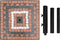vidaXL - Parasolvoet - vierkant - 12 - kg - terracottakleurig - wit