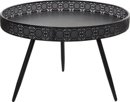 Mica Decorations Lagune - Salontafel - H46 x Ø70 cm - Metaal - Zwart