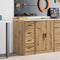 vidaXL - Garagekast - 30x51x85 - cm - massief - grenenhout - artisan - eikenkleurig