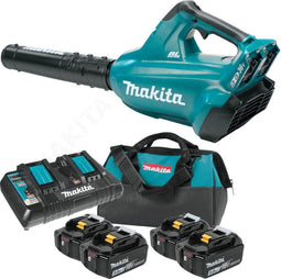 Makita DUB362PT4X 36V (2x 18V) Li-Ion accu bladblazer set (4x 5.0Ah accu) - 200 km/h