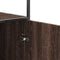 vidaXL - Hoge - kast - 68x35x139 - cm - bewerkt - hout - en - metaal - bruin - eikenkleur