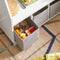 SoBuy KMB34-W - Boekenrek - 1 groot vak 2 boekenvakken 3 opbergdozen - Wit