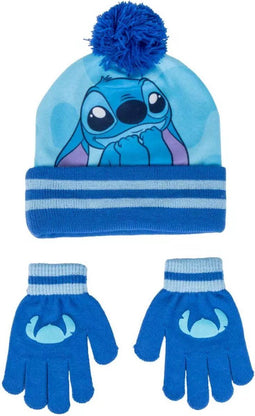 Muts en Handschoenen Set voor Kinderen, Herfst/Winter - Lilo & Stitch 'Stitch' (21 cm)
