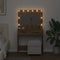 vidaXL - Make-uptafel - met - LED-verlichting - - - Artisan - Eiken - 78,5 - x - 41 - x - 135 - cm