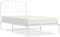 vidaXL - Bedframe - met - hoofdbord - metaal - wit - 100x190 - cm