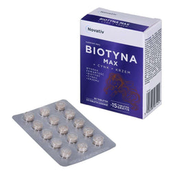 Novativ Biotin MAX+Cync+Silicon - 60 tabletten + 15 tabletten gratis (75 stuks)