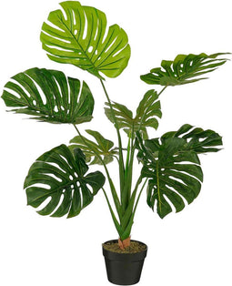 Mica Decorations Kunstplant Monstera - 60x60x90 cm - Polyethyleen - Groen