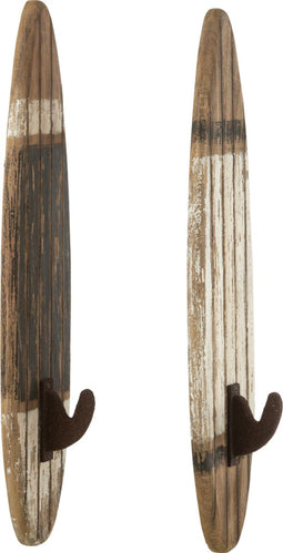 J-Line hanger Surfplank Paulownia - hout - mix - 2 stuks