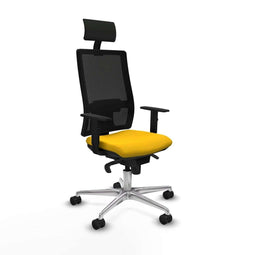 Bureaustoel met hoofdsteun Piqueras y Crespo 1D086N1 Geel