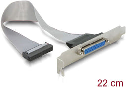 Delock 84300 - Slotblech - Parallel Port 25pol-25p - Grijs