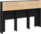 vidaXL - Hoofdbord - Kast - in - Zwart - Eiken - - - 160x19x103,5 - cm - Gemaakt - van - Gerecycled - Hout
