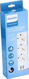 Philips 3-voudige Stekkerdoos - SPN3032WA/10 - 230V - Wit - met USB poorten