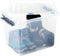 Sunware - Q-line opbergbox 52L transparant metaal - 50 x 40 x 38 cm