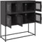 vidaXL - Dressoir - 100,5x39x107 - cm - koudgewalst - staal - zwart