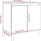 vidaXL - Wastafelkast - 58x33x60 - cm - bewerkt - hout - artisanaal - eikenkleur