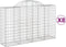 vidaXL - Schanskorven - 8 - st - gewelfd - 200x50x120/140 - cm - ijzer